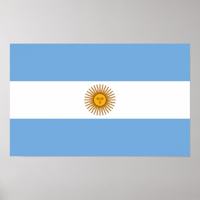 Argentinas nationella flagga poster (Framsidan)