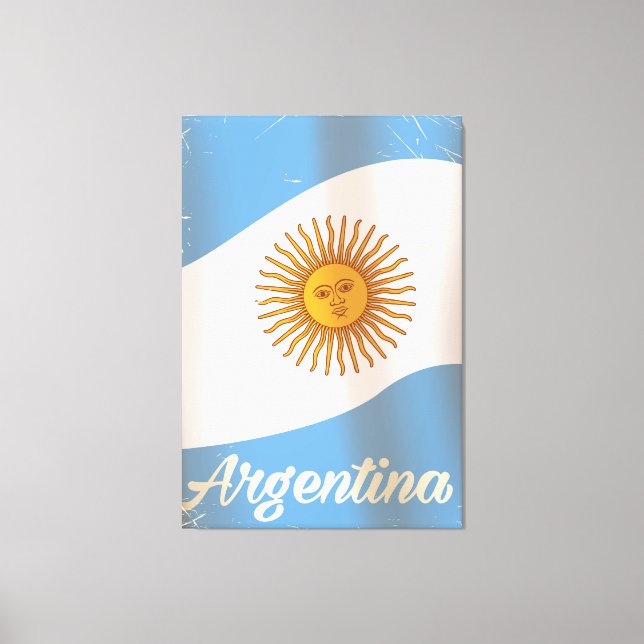 Argentinas nationella semesterposter i flagga canvastryck (Framsida)