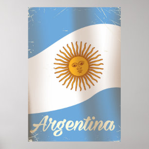 Argentinas nationella semesterposter i flagga poster
