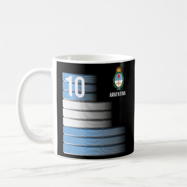 Argentinas nummer 10 - Flagga Kaffemugg (Vänster)