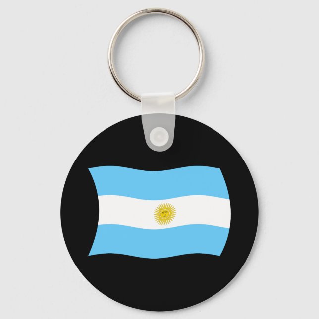 Argentinas nyckelkedja för Flagga Nyckelring (Framsida)