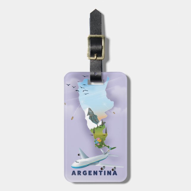 Argentinas reseaffisch Karta Bagagebricka (Vertikal Framsida)