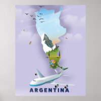 Argentinas reseaffisch Karta