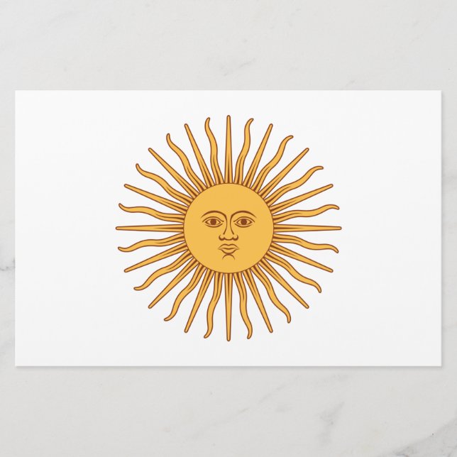 Argentinas Sol Stationära Brevpapper (Framsida)