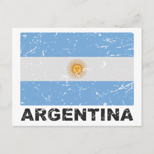 Argentinas Vintage Flagga Vykort