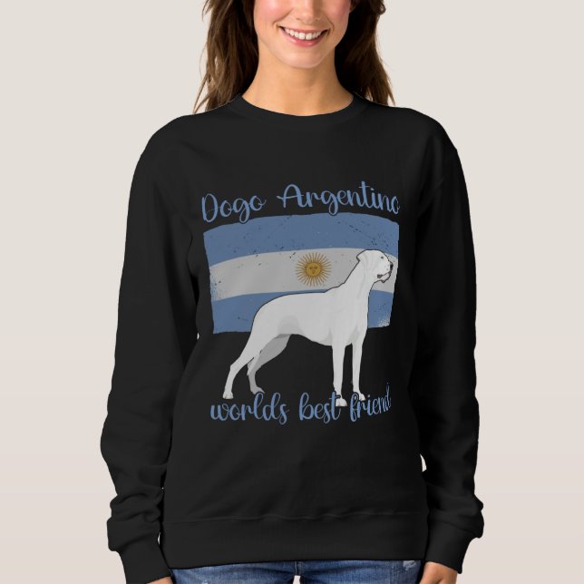 Argentine Dogo My Best Friend Is A Dog Dogo Argent T Shirt (Framsida)