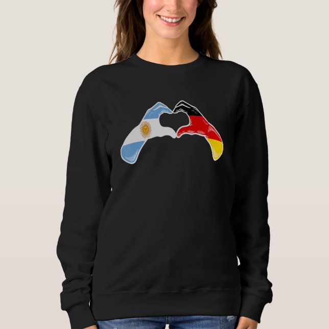 Argentine Germany Flag - Argentinian German Heart T Shirt (Framsida)