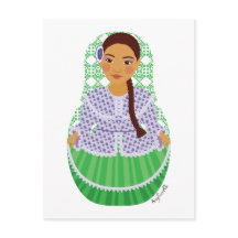 Argentine Matryoshka Postcard