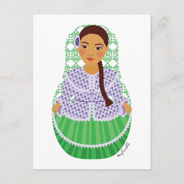 Argentine Matryoshka Postcard Vykort (Framsida)