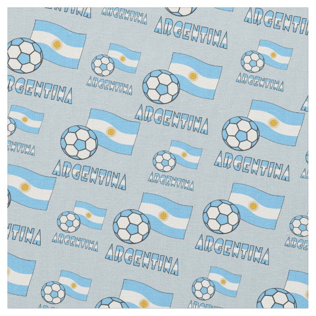 Argentine Soccer Ball och Flagga Tyg (Närbild)