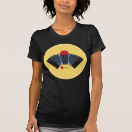 Argentine Tango Bandoneon med Red Fedora och Ro T Shirt