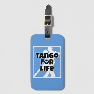 Argentine Tango for Life Blue and White Bagagebricka