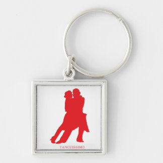  Argentine Tango Keychain Fyrkantig Silverfärgad Nyckelring