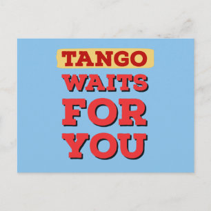 Argentine Tango Waits for You Berömd Tango Lyrics Vykort