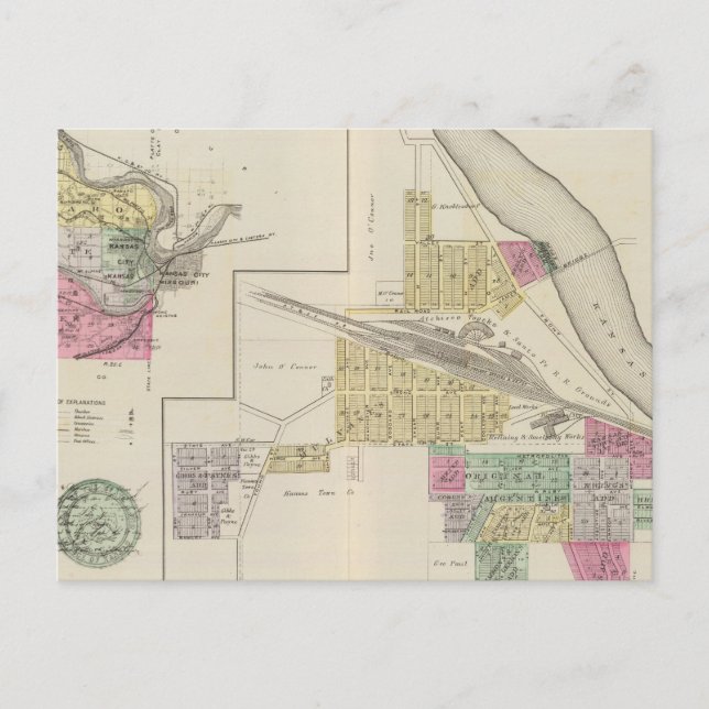 Argentine, Wyandotte County, Edwardsville, Kansas Vykort (Framsida)