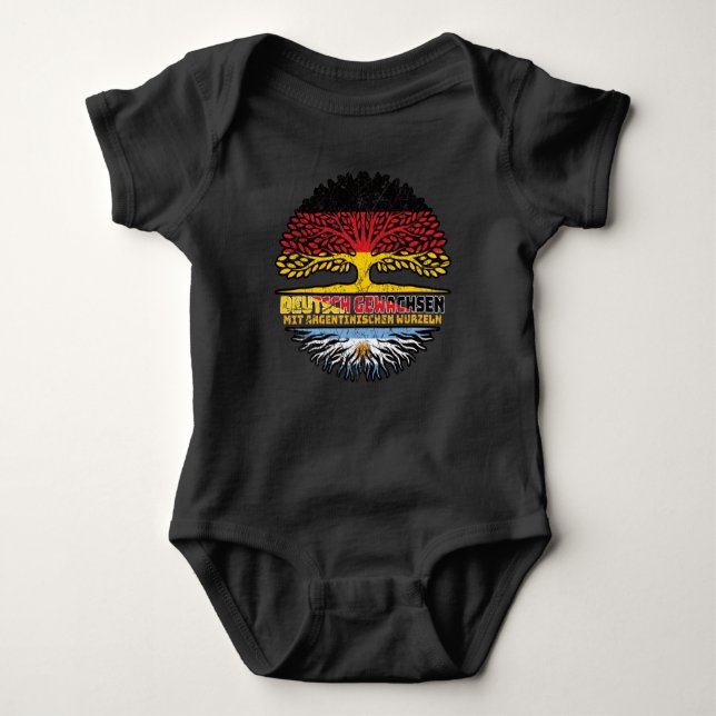 Argentinien Argentinisch Deutsch Deutschland Baum T Shirt (Framsida)