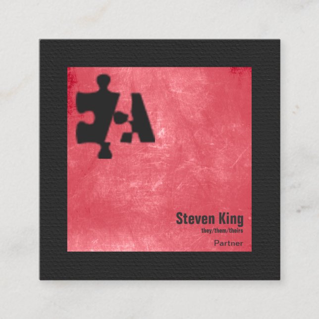 Argentino Law Red Fyrkantigt Visitkort (Framsida)