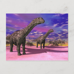 Argentinosaurus dinosaurs - 3D-rendering Vykort