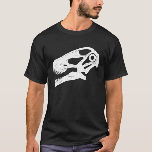 Argentinosaurus Skull Fossil Hunter T Shirt (Framsida)