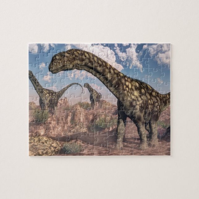 Argentinosaurusdinosaurs - 3D framför Pussel (Horisontell)