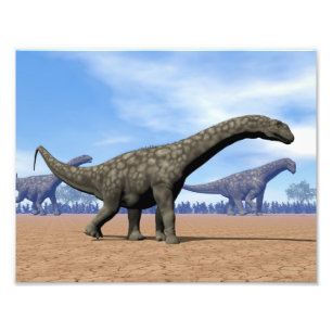 Argentinosaurusdinosaurs går - 3D framför Fototryck