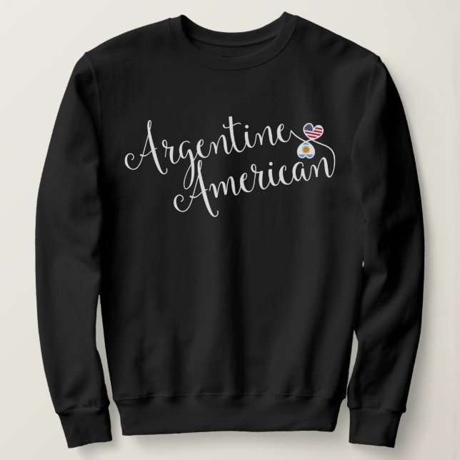 Argentinsk amerikansk entwated Hearts Sweatshirt T-shirt (Design framsida)