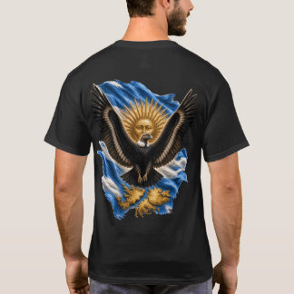 Argentinsk Andinsk Kondor Malvinas Flagga Sol de M T Shirt