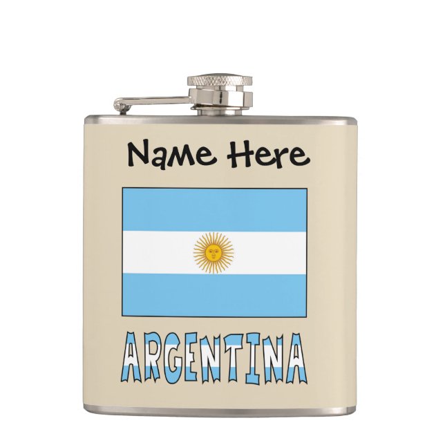 Argentinsk Argentina Flagga Personlig Text  Fickplunta (Framsidan)