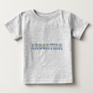 Argentinsk argentinsk Flagga typografi över Färg T-shirt