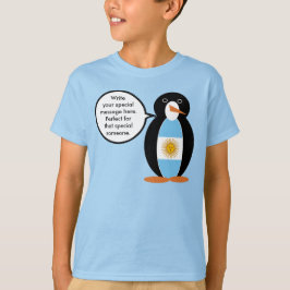 Argentinsk flagg pratande Ms Penguin Personlig T Shirt
