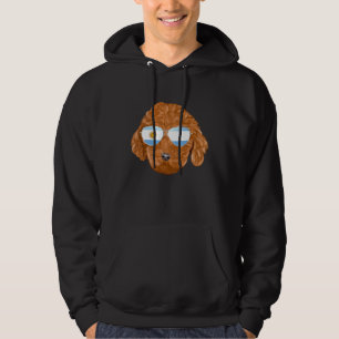 Argentinsk Flagga Brun Pudel Hund Argentina Fickfo Hoodie