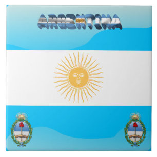 Argentinsk flagga kakelplatta