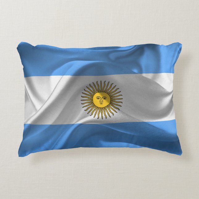 Argentinsk flagga prydnadskudde (Framsidan)