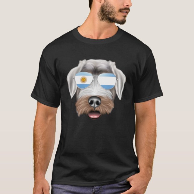 Argentinsk Flagga Sealyham Terrier Hund Argentina  T Shirt (Framsida)