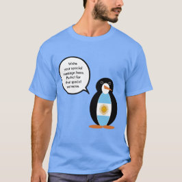 Argentinsk Flagga som talar Penguin Manar T Shirt