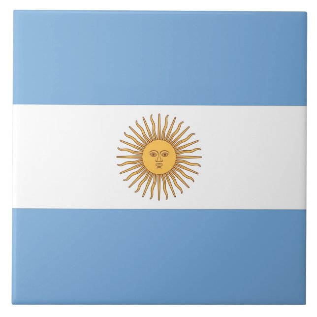 Argentinsk Flagga Tile Kakelplatta (Framsidan)