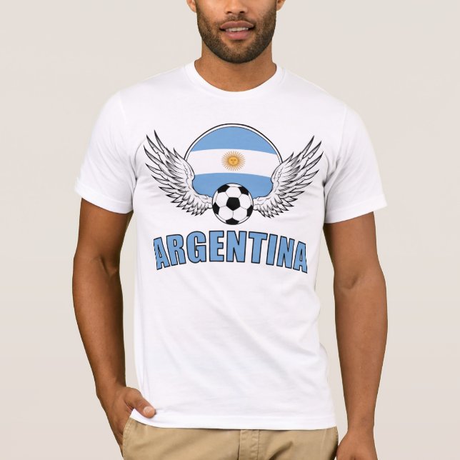 Argentinsk fotbollvapensköld (tända), t shirt (Framsida)