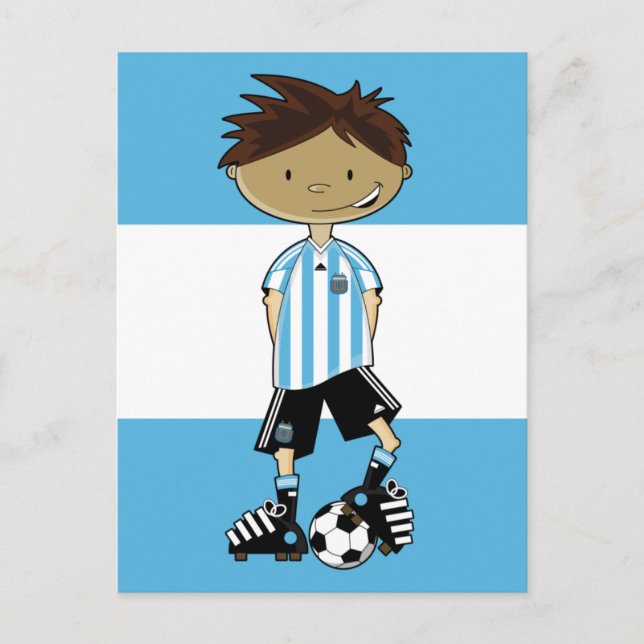 Argentinsk isockerpojke i Vm Vykort (Framsida)