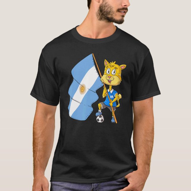 argentinsk katt fan t shirt (Framsida)
