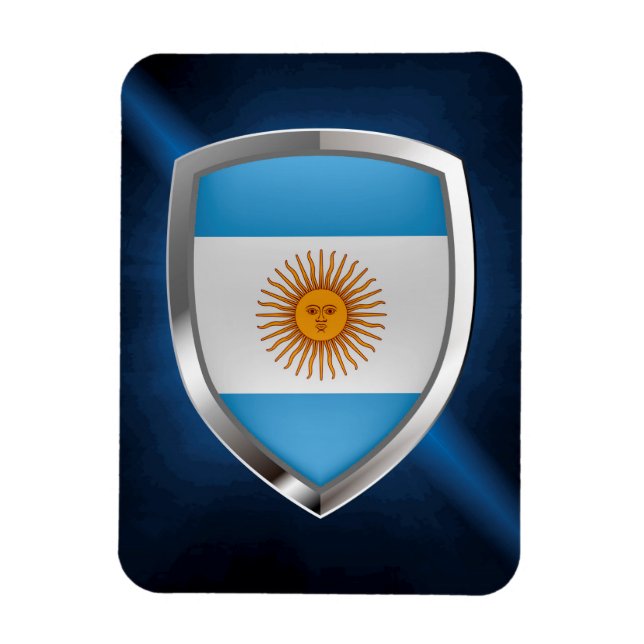 Argentinsk mettalisk emblem magnet (Vertikal)