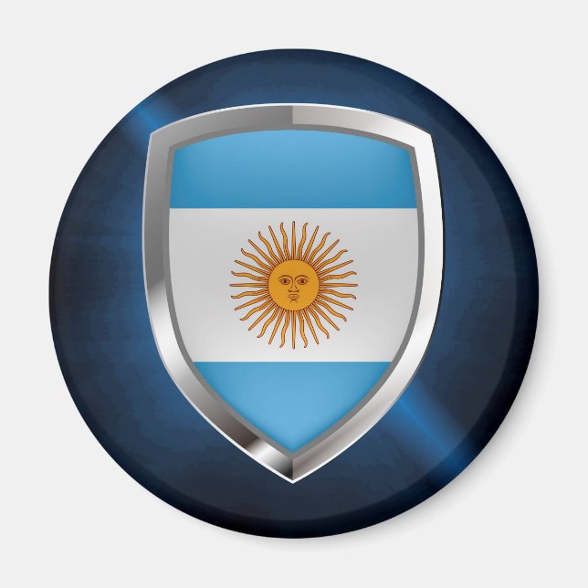 Argentinsk mettalisk emblem magnet (Framsidan)