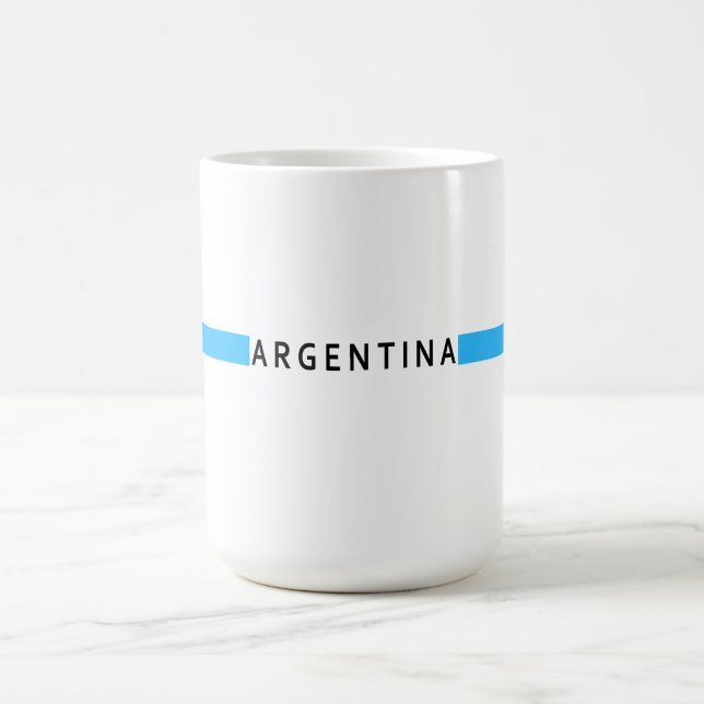 Argentinsk minimalistisk flagga kaffemugg (Center)