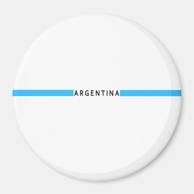 Argentinsk minimalistisk flagga magnet (Framsidan)