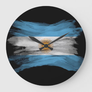 Argentinsk penseldrag, nationell flagga stor klocka