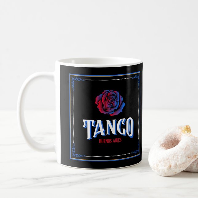 Argentinsk Tango Buenos Aires Fileteado Porteño Kaffemugg (Med munk)