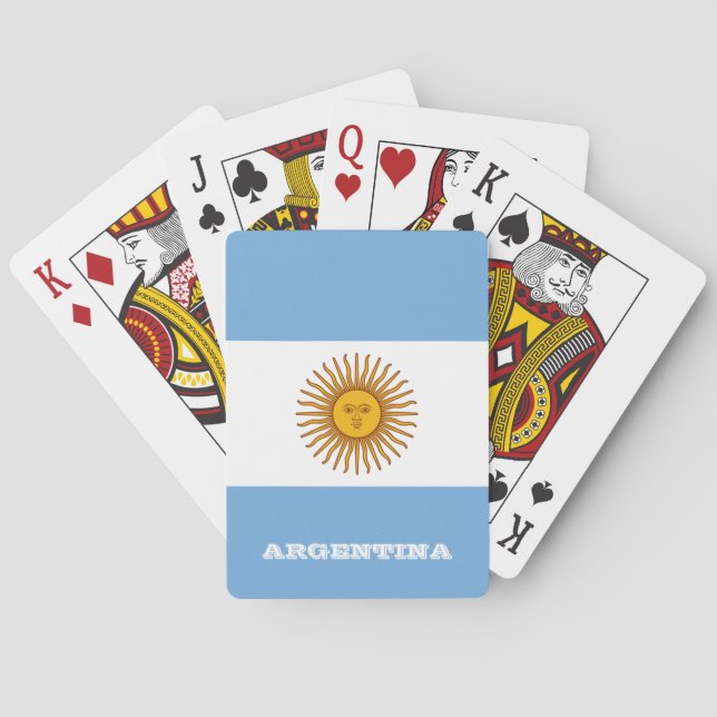 Argentinska Flagga, argentinska spelkort (Baksidan)