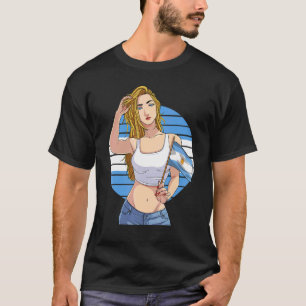 Argentinska Flagga Latino-Pridet T Shirt