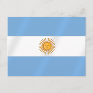 Argentinska flaggan av Argentina Albicelestes pres Vykort
