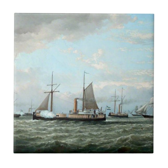 Argentinska flottans fartyg 1874 kakelplatta (Framsidan)