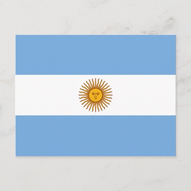 Argentinskt (argentinskt) Flagga-vykort Vykort (Framsida)